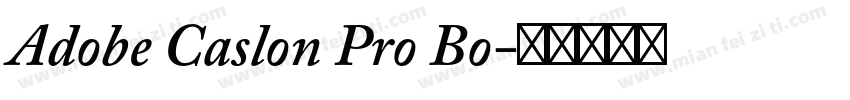Adobe Caslon Pro Bo字体转换